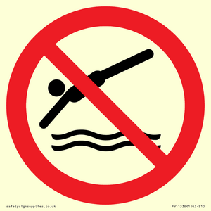 Prohibition: No diving